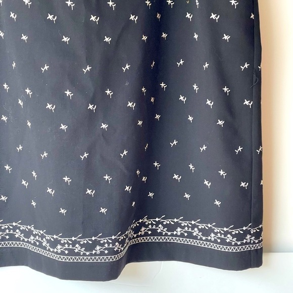 ColdWater Creek Women Petite Plus Size XL Black Floral Embroidered Maxi Skirt - Picture 4 of 11